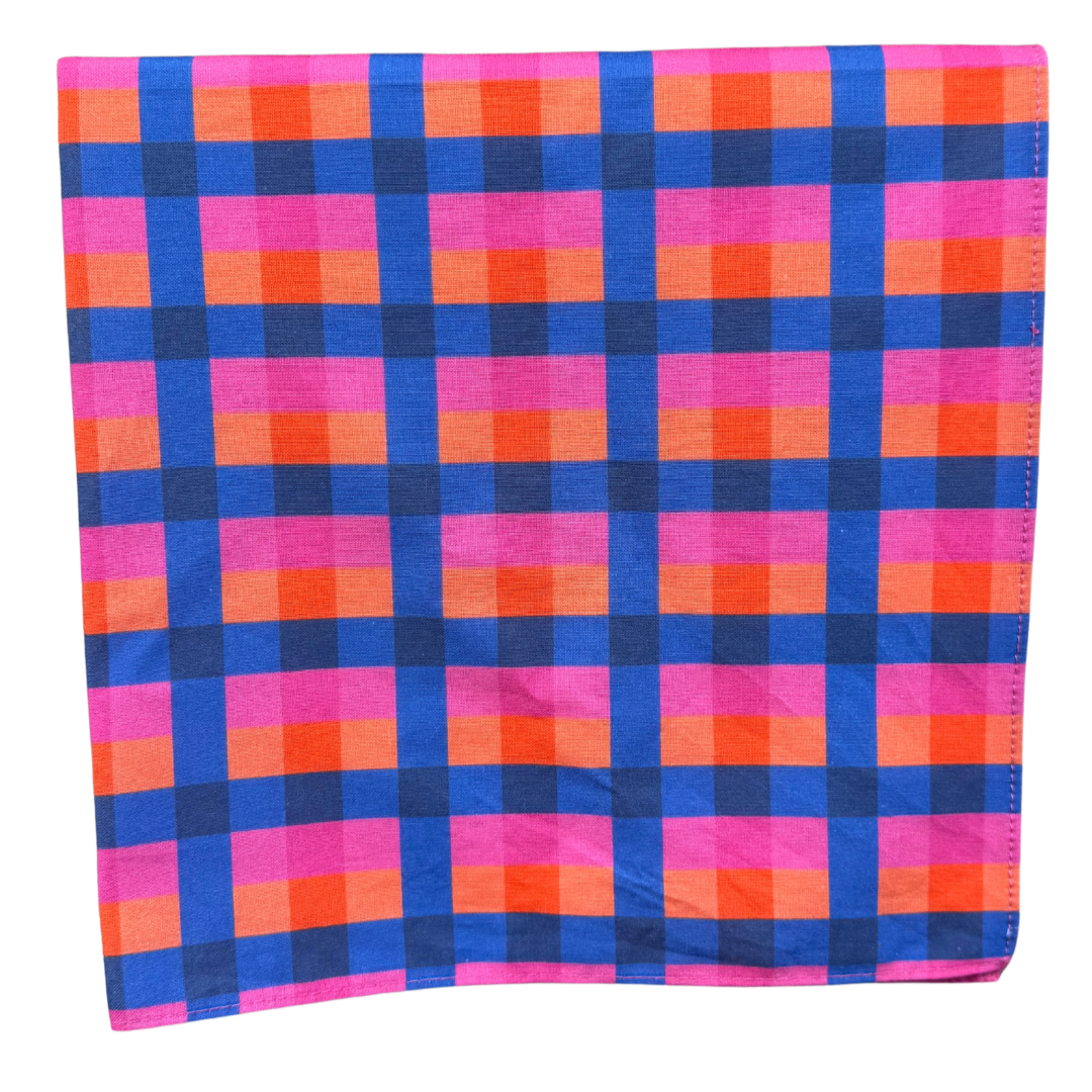 Desert Sunset Gingham Neck Scarf