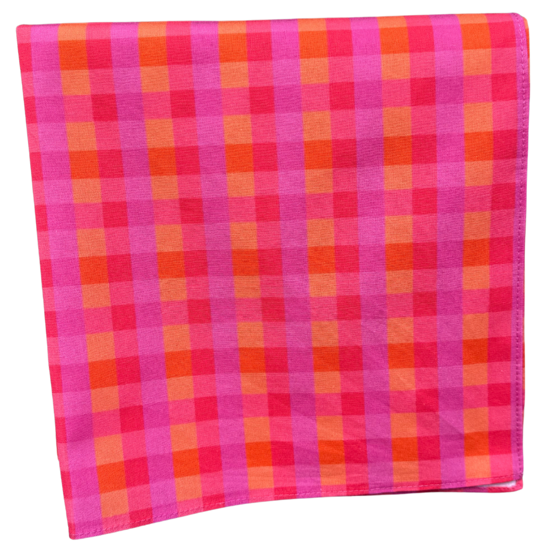 Golden Hour Gingham Neck Scarf