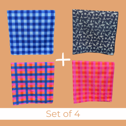 Set of 4 - Neck Scarves Bundles