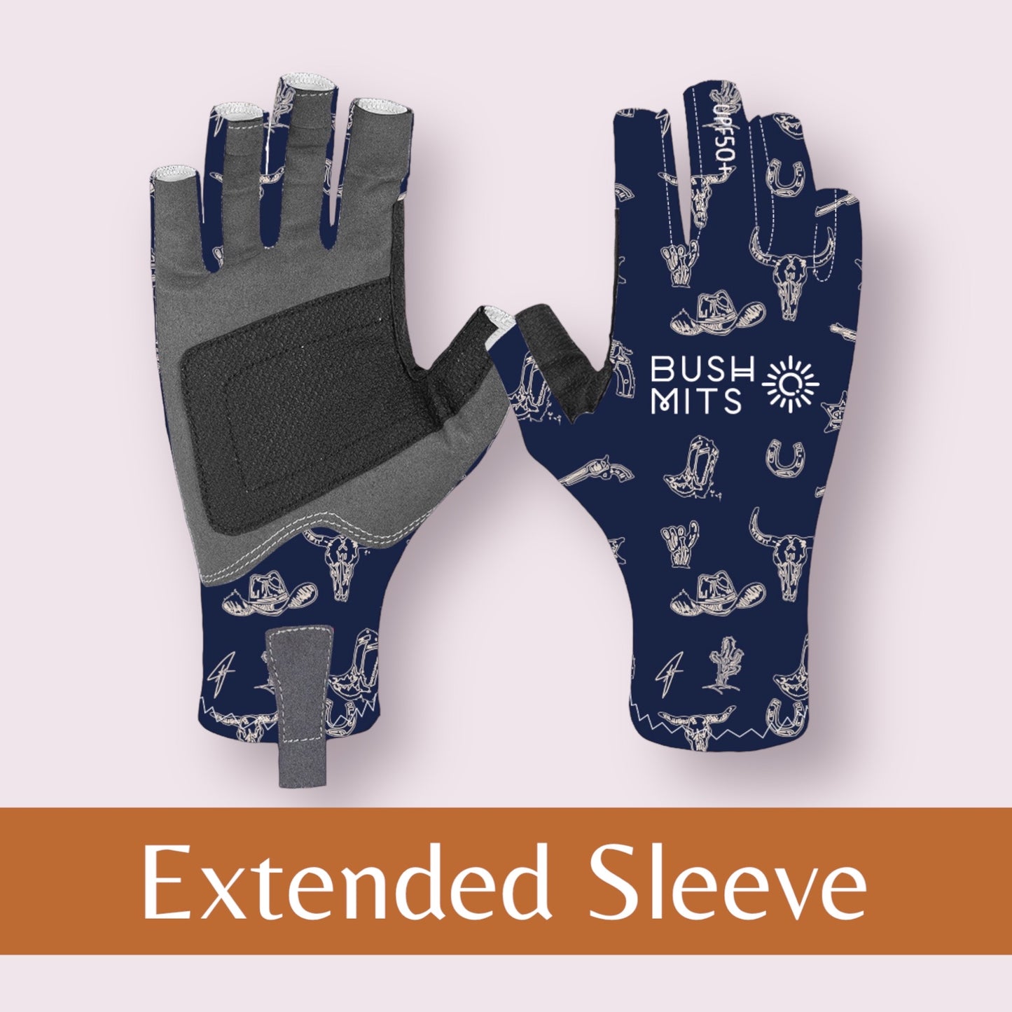 The Navy Eston Jones by Jess Scott UPF 50+ Sun Protection Gloves (EXT SL)