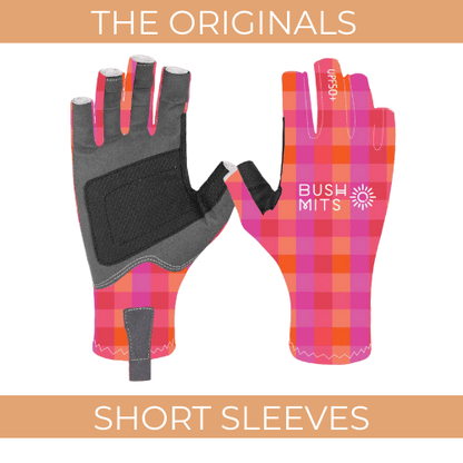 Golden Hour Gingham UPF 50+ Sun Protection Gloves