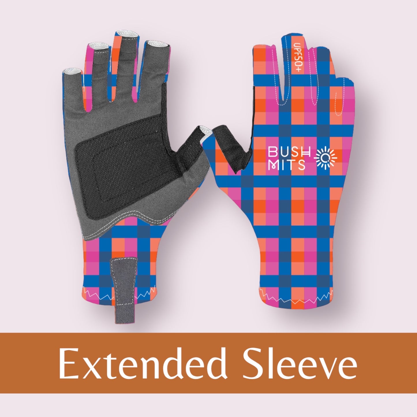 Desert Sunset Gingham UPF 50+ Sun Protection Gloves (EXT SL)