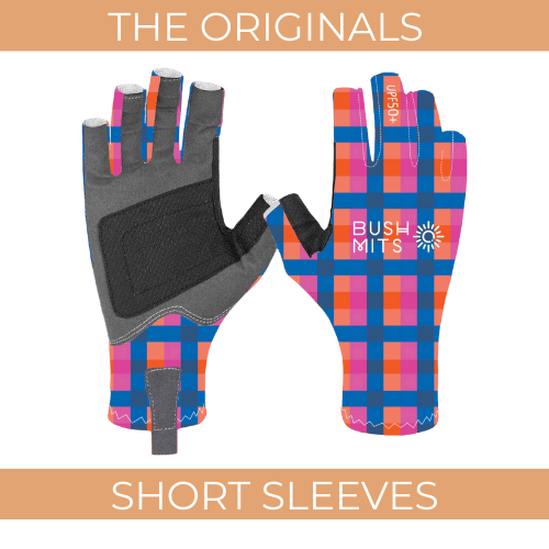 Desert Sunset Gingham UPF 50+ Sun Protection Gloves