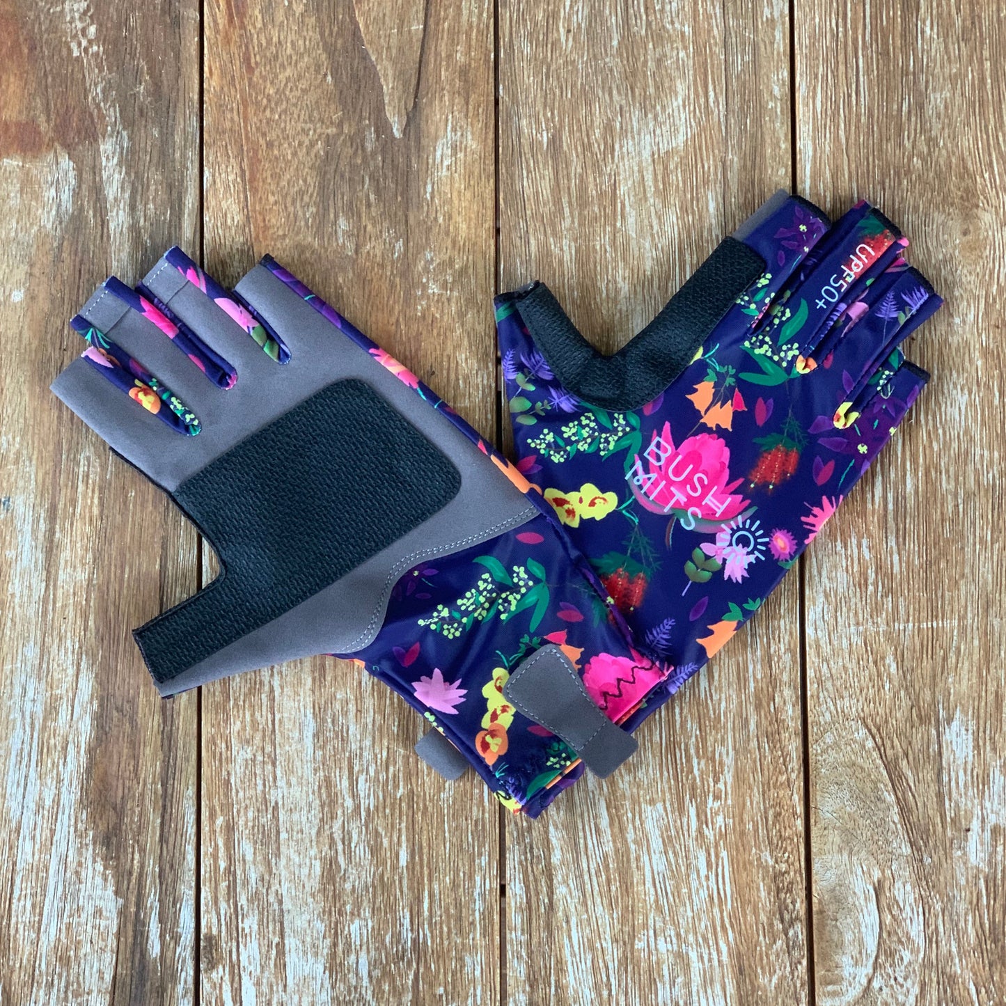 Australian Bush Flowers UPF 50+ Sun Protection Gloves