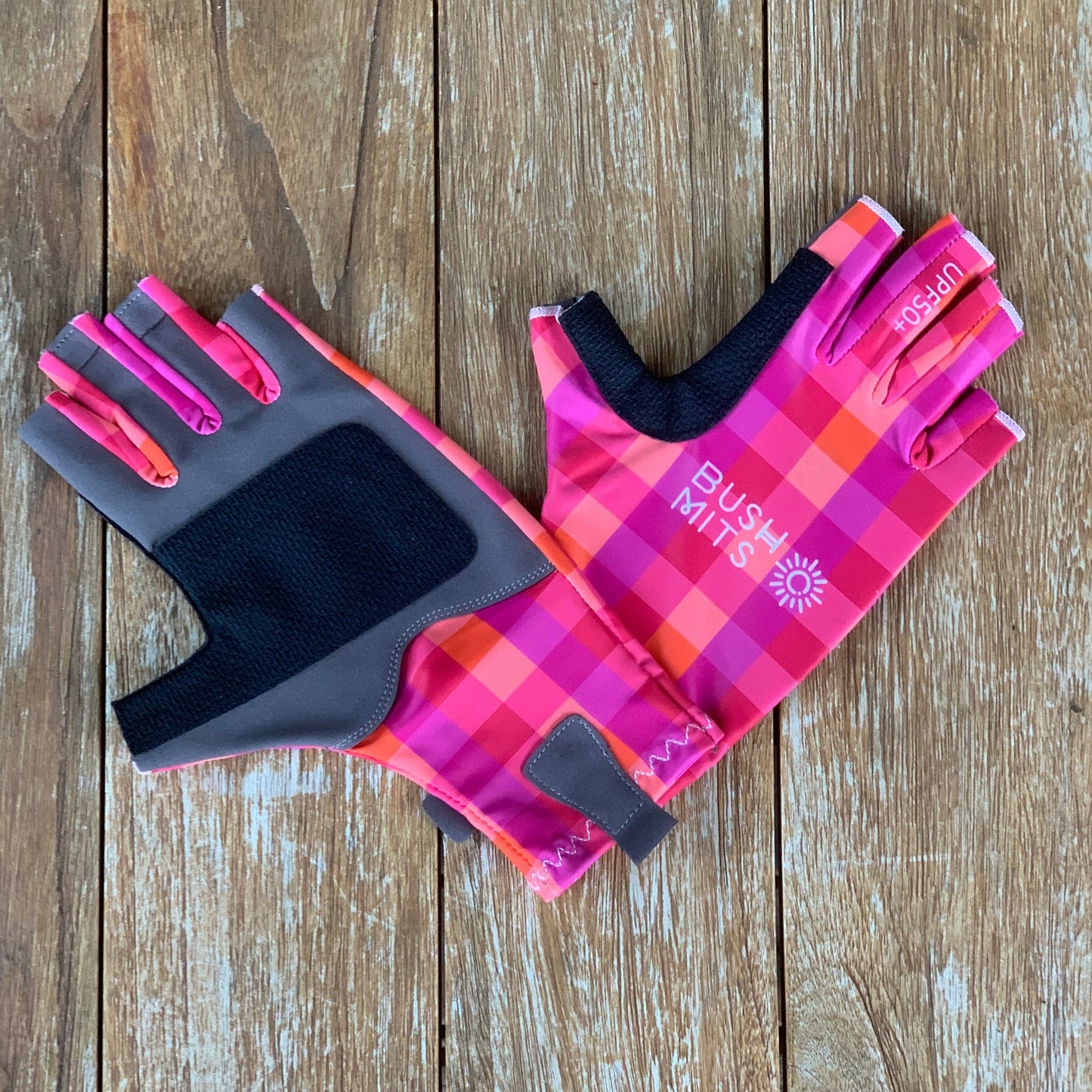 Golden Hour Gingham UPF 50+ Sun Protection Gloves